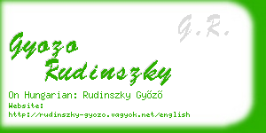 gyozo rudinszky business card